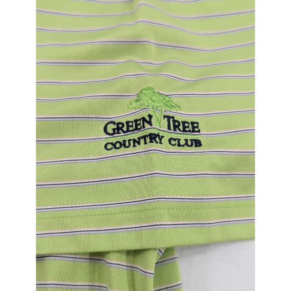 Donald Ross Polo Shirt Mens 2XL Golf Striped Performance Green Tree Country Club - Picture 4 of 7